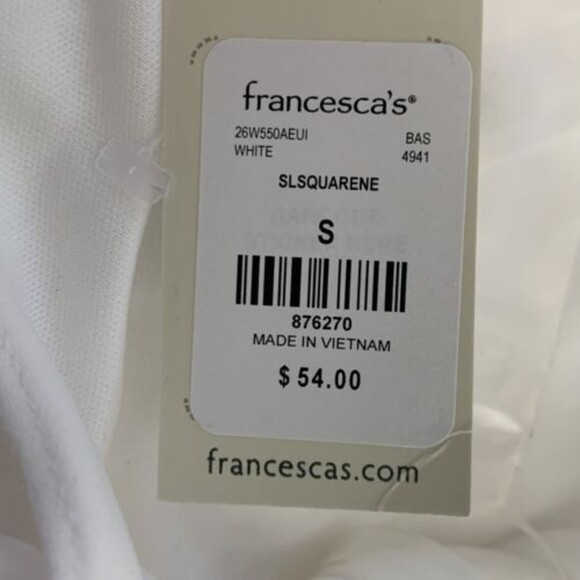 Three Pink Hearts Sundress Women Small NWT Fit & Flare White Eyelet Back Keyhole - Picture 10 of 12